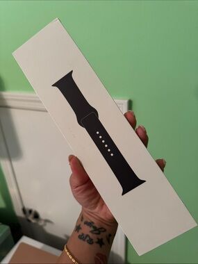 Apple Black Silicone Sport Band for Apple Watch